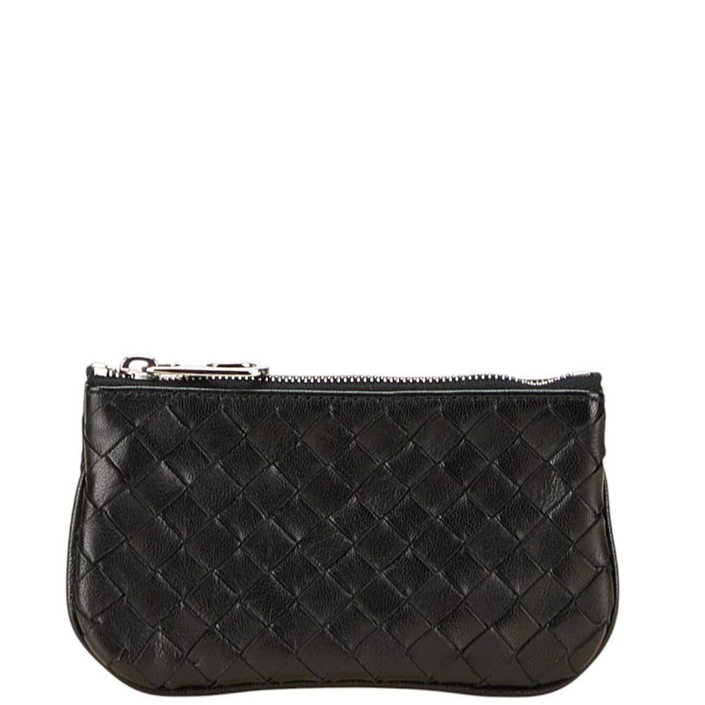 Bottega Veneta Intrecciato coin case Wallet Black Leather Bottega Veneta